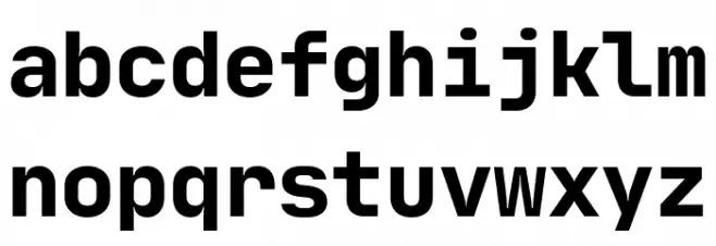 JetBrains Mono Extra Bold फ़ॉन्ट लोअरकेस