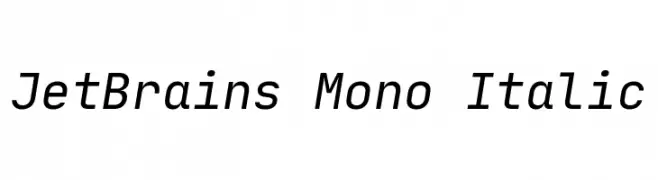 JetBrains Mono Italic 