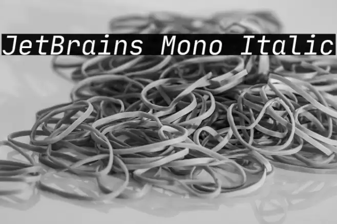 JetBrains Mono Italic Font examples
