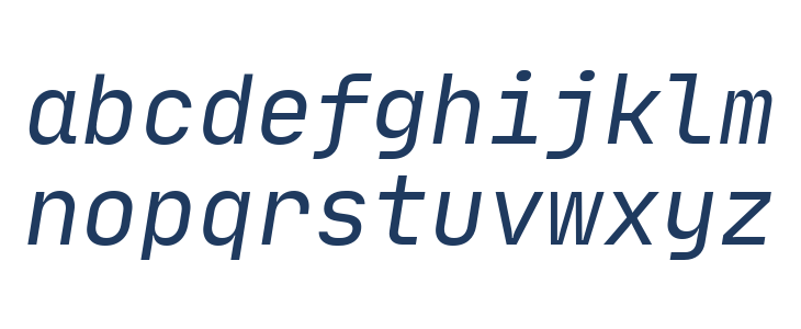 JetBrains Mono Italic Lowercase