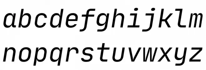 JetBrains Mono Italic 字体 小写