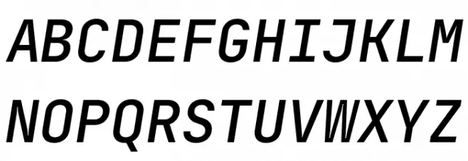 JetBrains Mono Medium Italic Schriftart Groß