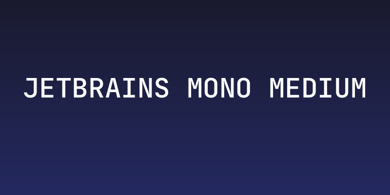 JetBrains Mono Medium Social Header