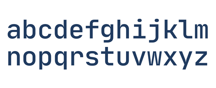 JetBrains Mono Medium Lowercase