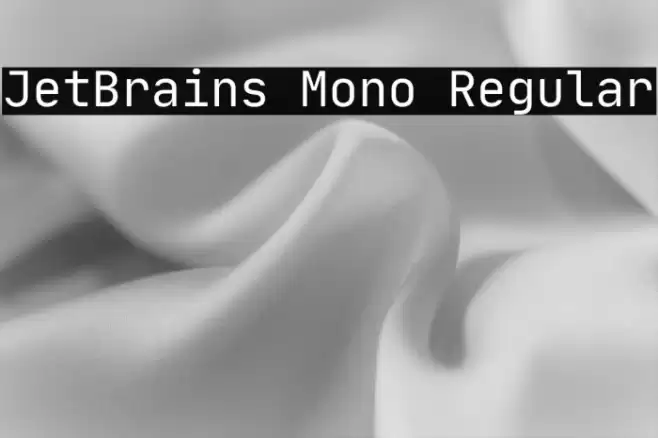 JetBrains Mono Regular Fonte examples