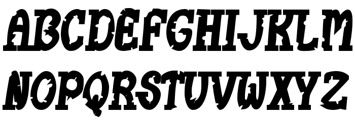 JetLag-BoldEaten Font LOWERCASE