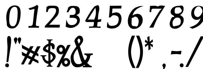 JetLag-MediumSerif Font OTHER CHARS