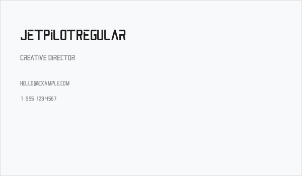 JetPilotRegular Business Card