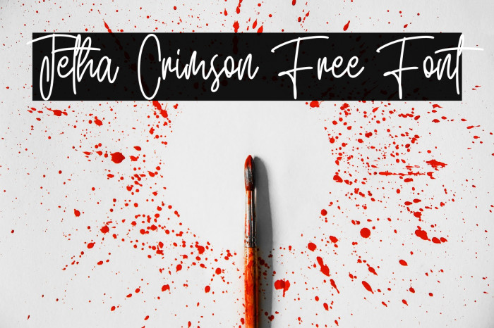 Jetha Crimson Free Font Example 3