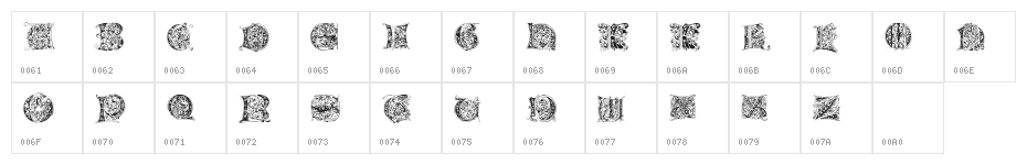 JethroCaps Character Map