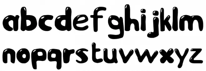 Jetmix Schriftart Kleinbuchstaben