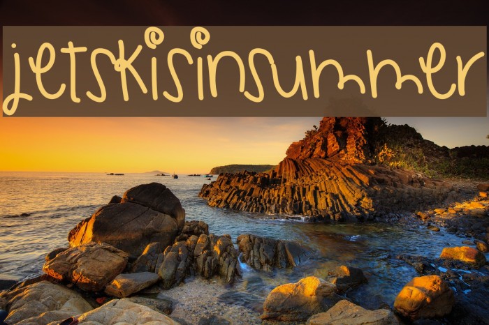JetskisInSummer Font examples