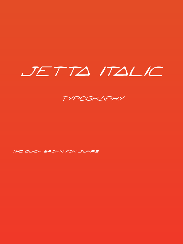 Jetta Italic Poster
