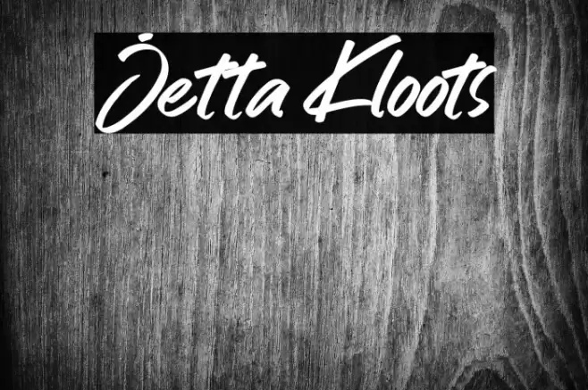 Jetta Kloots Font examples