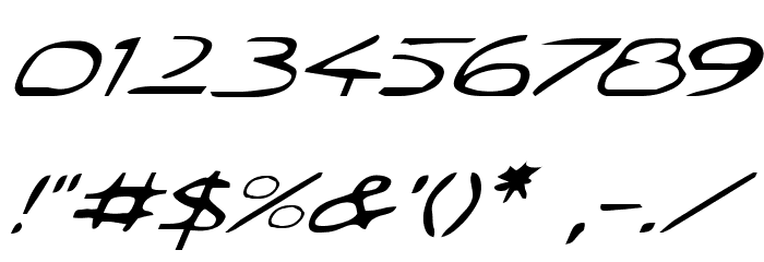 Jetta Tech Italic Font OTHER CHARS