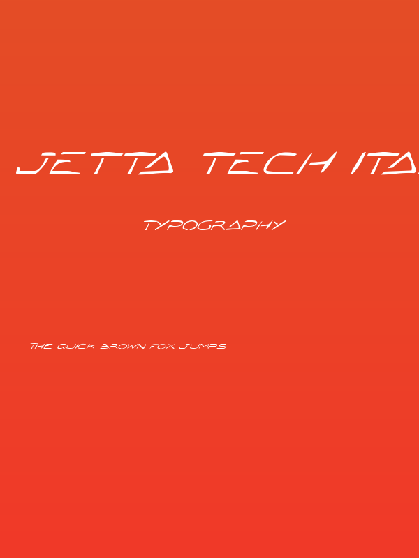 Jetta Tech Italic Poster