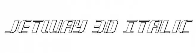 Jetway 3D Italic  免费字体下载