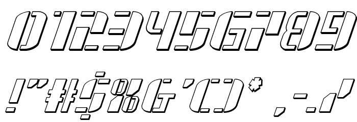 Jetway 3D Italic Font OTHER CHARS