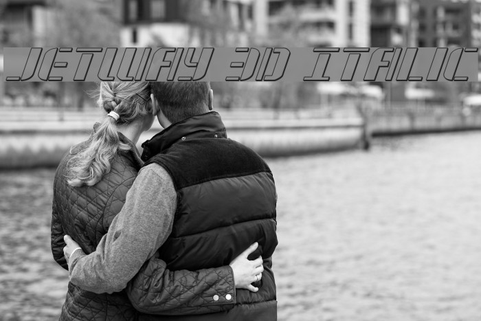 Jetway 3D Italic Font examples