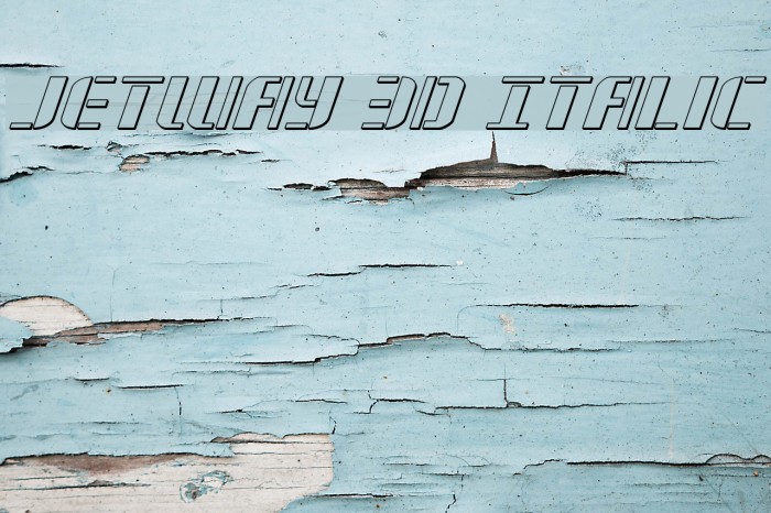 Jetway 3D Italic Font examples