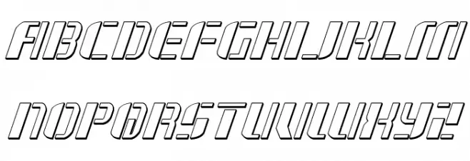Jetway 3D Italic خط أحرف صغيرة