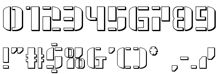 Jetway 3D Regular Font OTHER CHARS