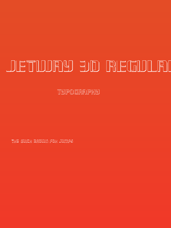 Jetway 3D Regular Poster