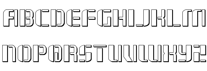 Jetway 3D Regular Font LOWERCASE