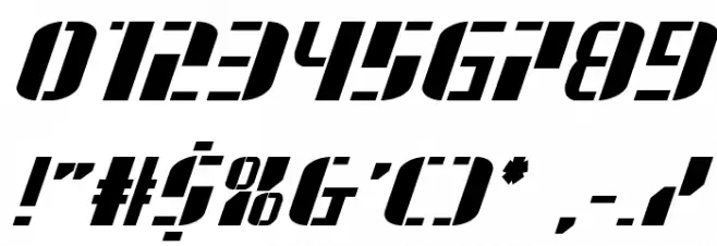 Jetway Bold Italic Font OTHER CHARS