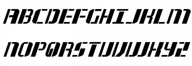 Jetway Bold Italic Polices MAJUSCULES