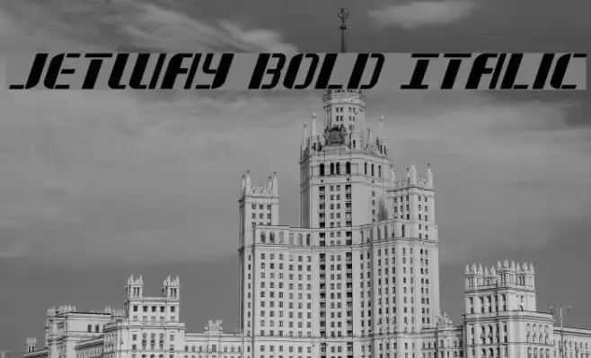 Jetway Bold Italic Font examples