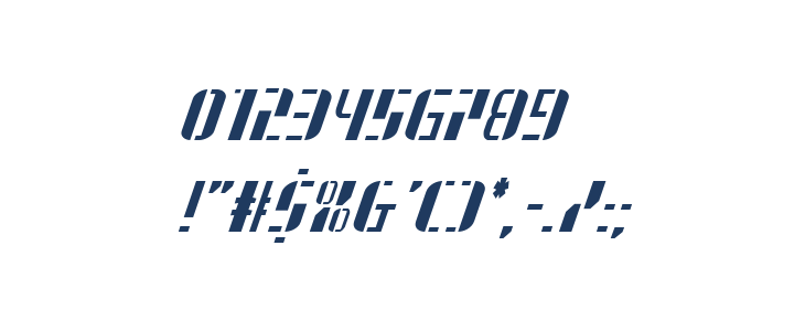 Jetway Condensed Italic Other Characters
