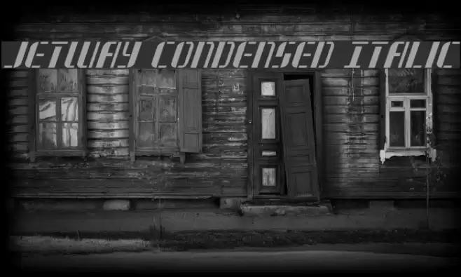 Jetway Condensed Italic Font examples