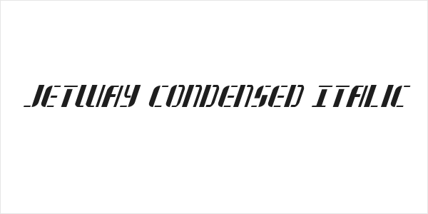 Jetway Condensed Italic Logo