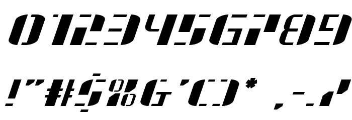 Jetway Expanded Italic Font OTHER CHARS