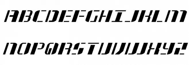 Jetway Expanded Italic Schriftart Groß