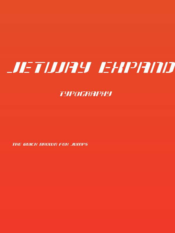 Jetway Expanded Italic Poster