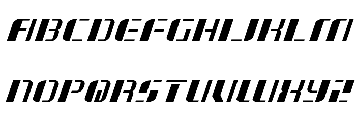 Jetway Expanded Italic Font LOWERCASE