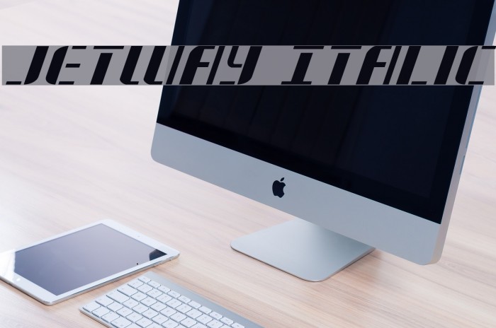 Jetway Italic Font examples