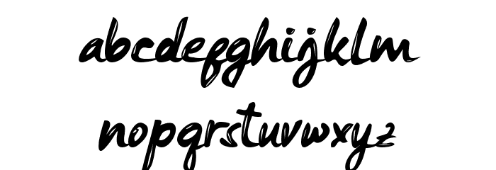 Jeullyta Font LOWERCASE
