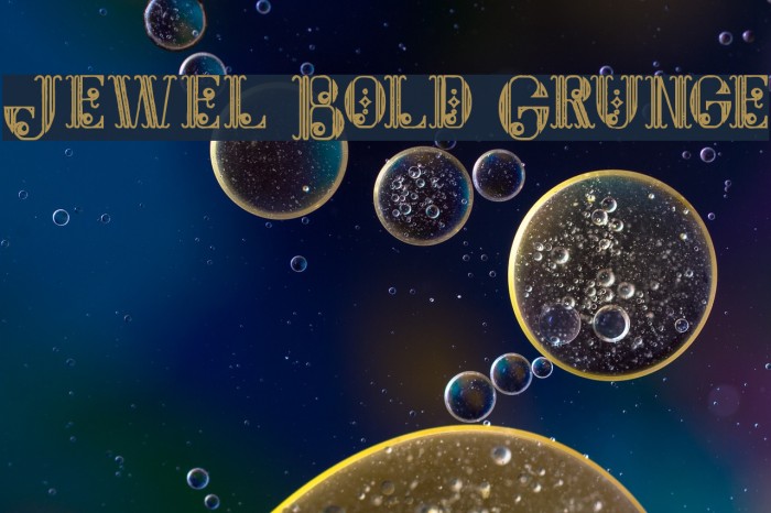 Jewel Bold Grunge Font examples