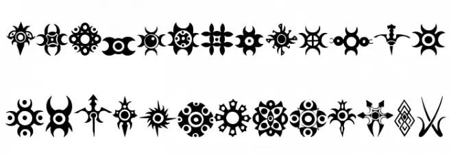 Jewelry Design Shapes Schriftart Groß