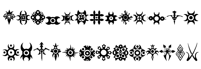 Jewelry Design Shapes Font LOWERCASE