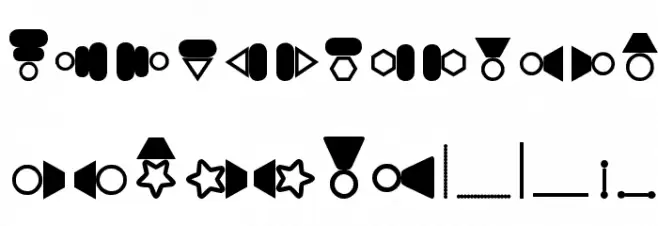 Jewelry Parts LT Font LOWERCASE