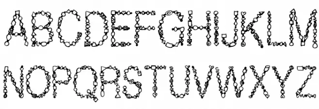 Jewels Regular Schriftart Groß