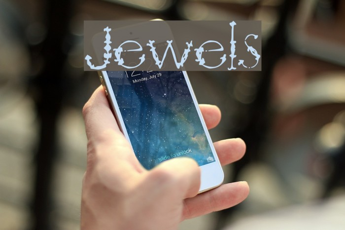 Jewels Font examples