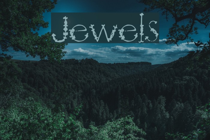 Jewels Font examples