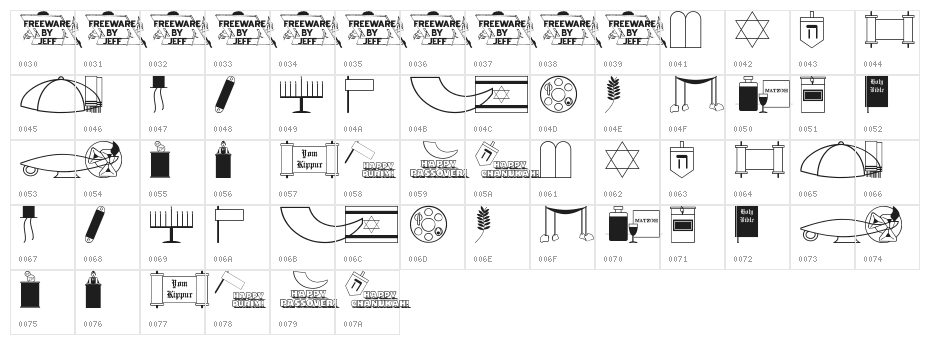 Jewish Culture JL Character Map