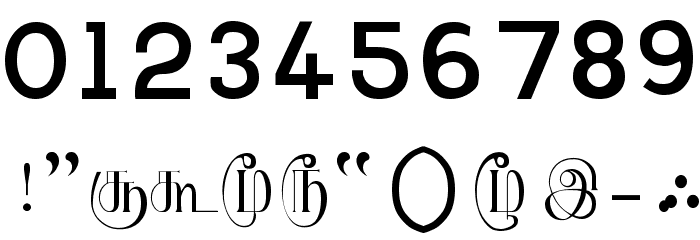 Jeya Small Font OTHER CHARS