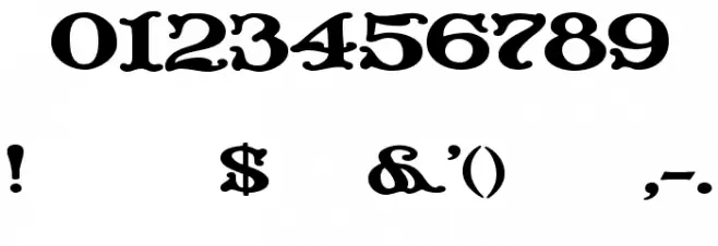 JF Cotswold Leaves フォント その他の文字